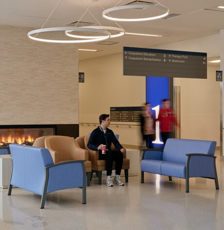The lobby of West Park Healthcare Centre